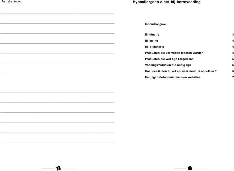 Producten die wel zijn toegestaan 5 Voedingsmiddelen die nodig zijn 6 Hoe