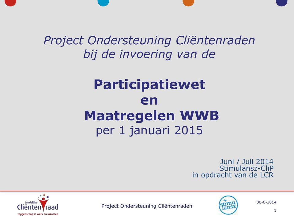 WWB per 1 januari 2015 Juni /