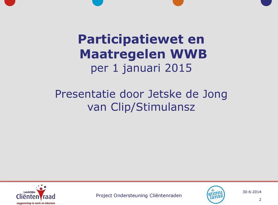 januari 2015 Presentatie