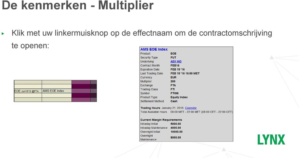 op de effectnaam om de