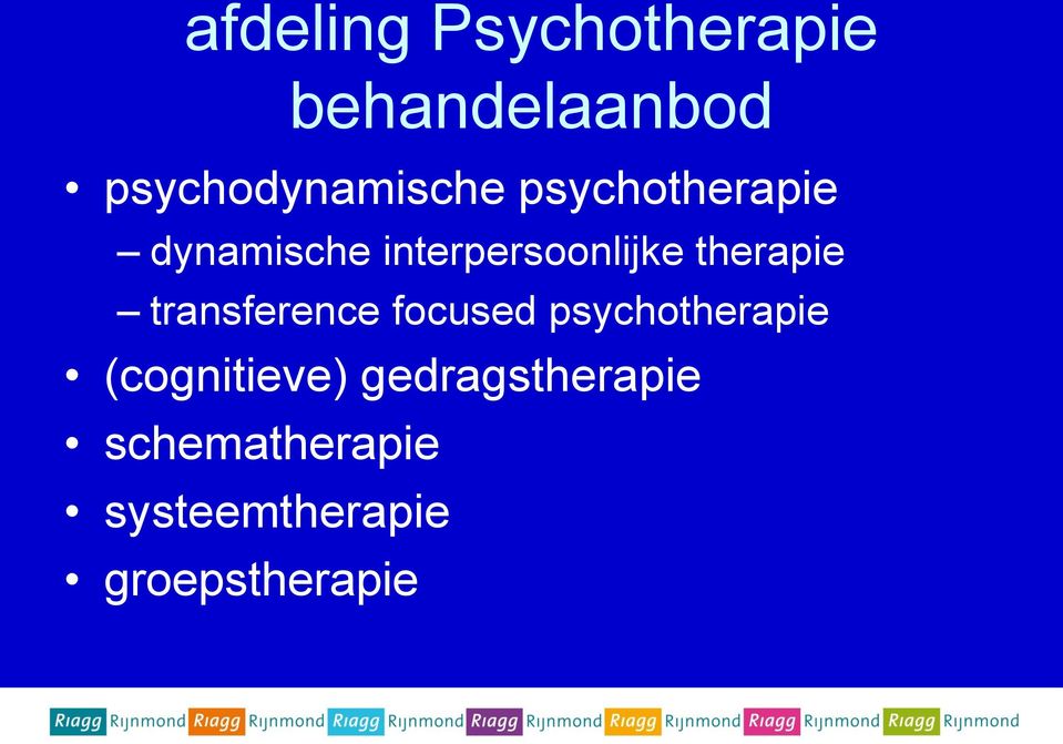 interpersoonlijke therapie transference focused