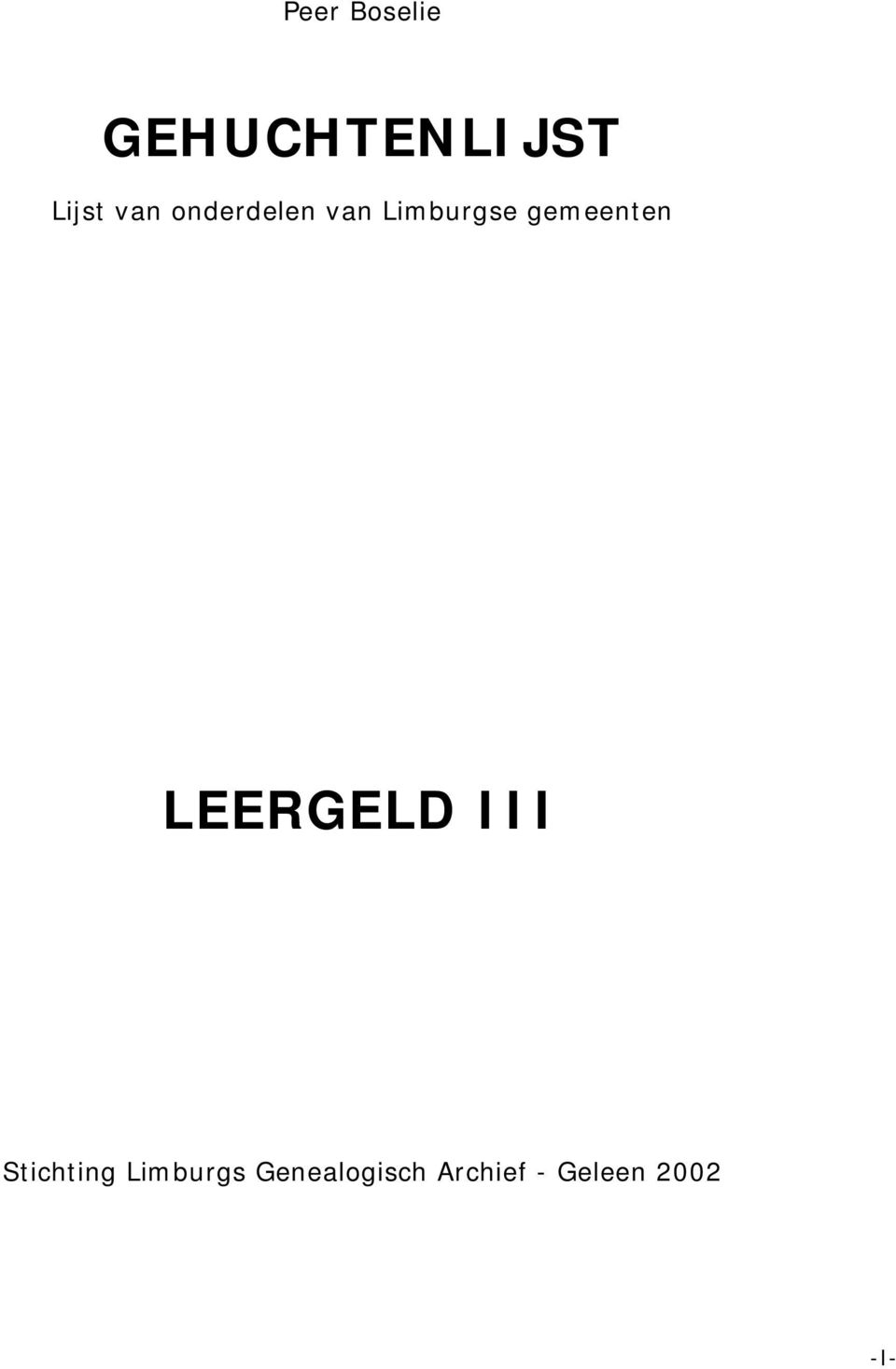 gemeenten LEERGELD III Stichting