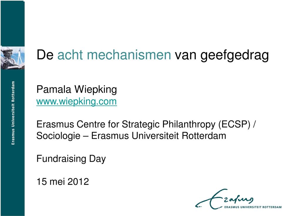 com Erasmus Centre for Strategic Philanthropy