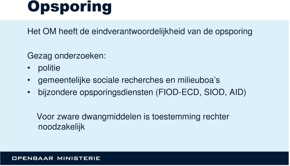 recherches en milieuboa s bijzondere opsporingsdiensten