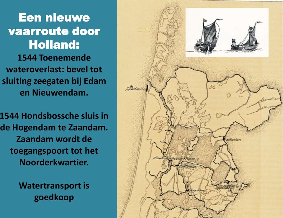 Nieuwendam. 1544 Hondsbossche sluis in de Hogendam te Zaandam.