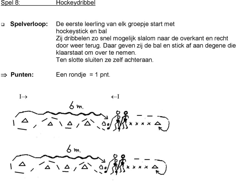 recht door weer terug.