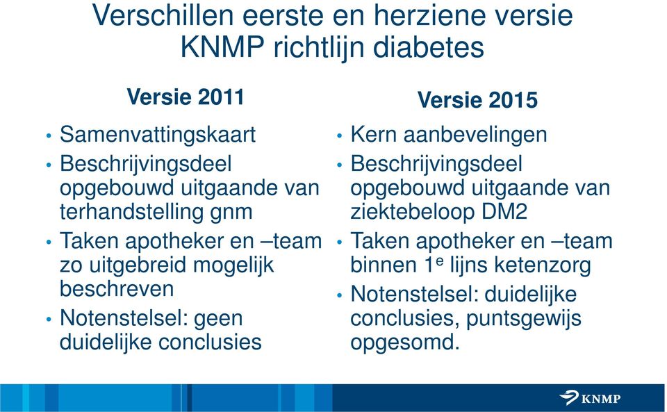 Notenstelsel: geen duidelijke conclusies Versie 2015 Kern aanbevelingen Beschrijvingsdeel opgebouwd uitgaande van