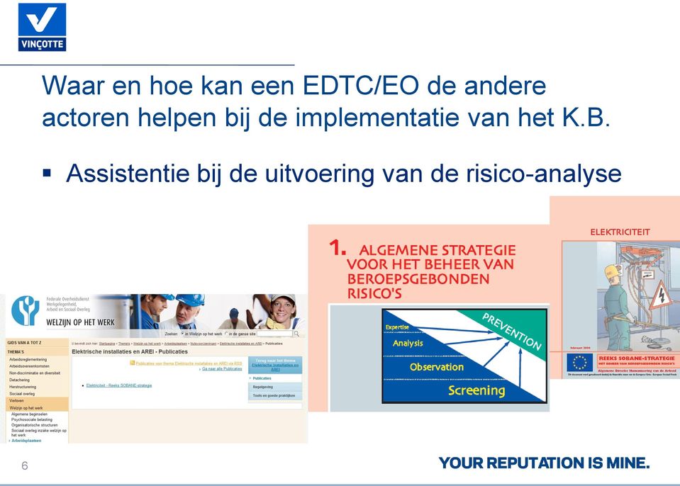 implementatie van het K.B.