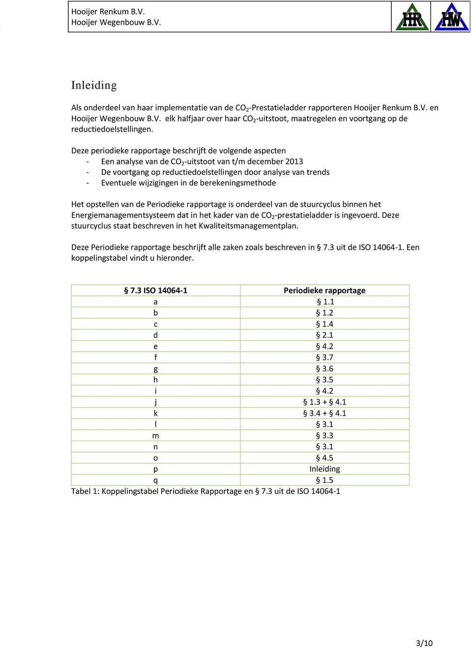 Deze periodieke rapportage beschrijft de volgende aspecten - Een analyse van de CO 2 -uitstoot van t/m december 2013 - De voortgang op reductiedoelstellingen door analyse van trends - Eventuele