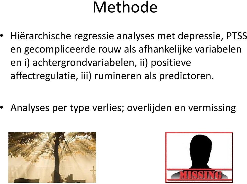 achtergrondvariabelen, ii) positieve affectregulatie, iii)