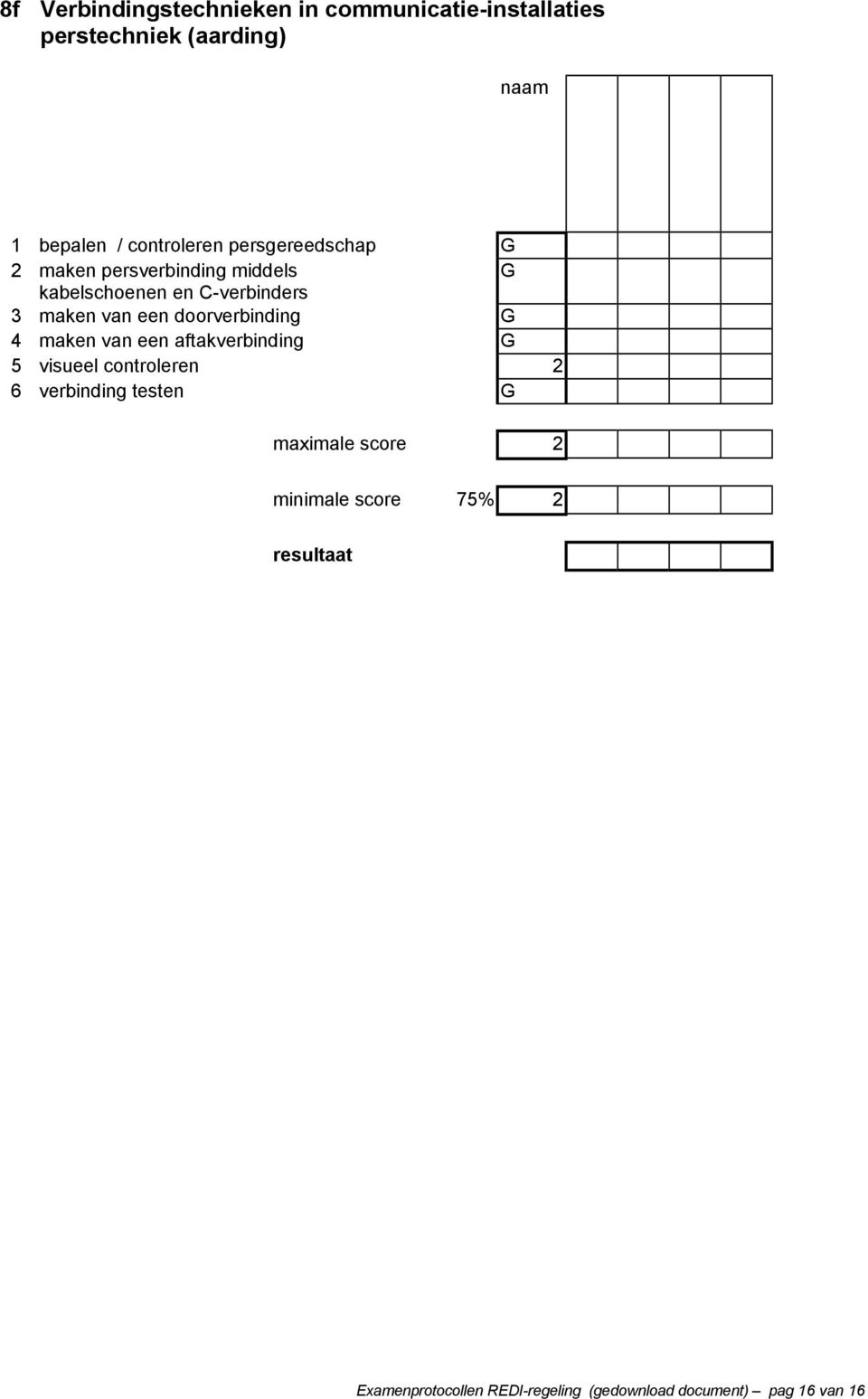 maken van een doorverbinding G 4 maken van een aftakverbinding G 5 visueel controleren 2 6