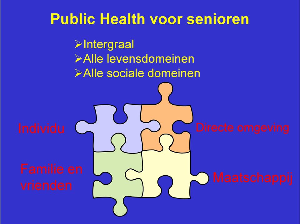 Alle sociale domeinen Individu