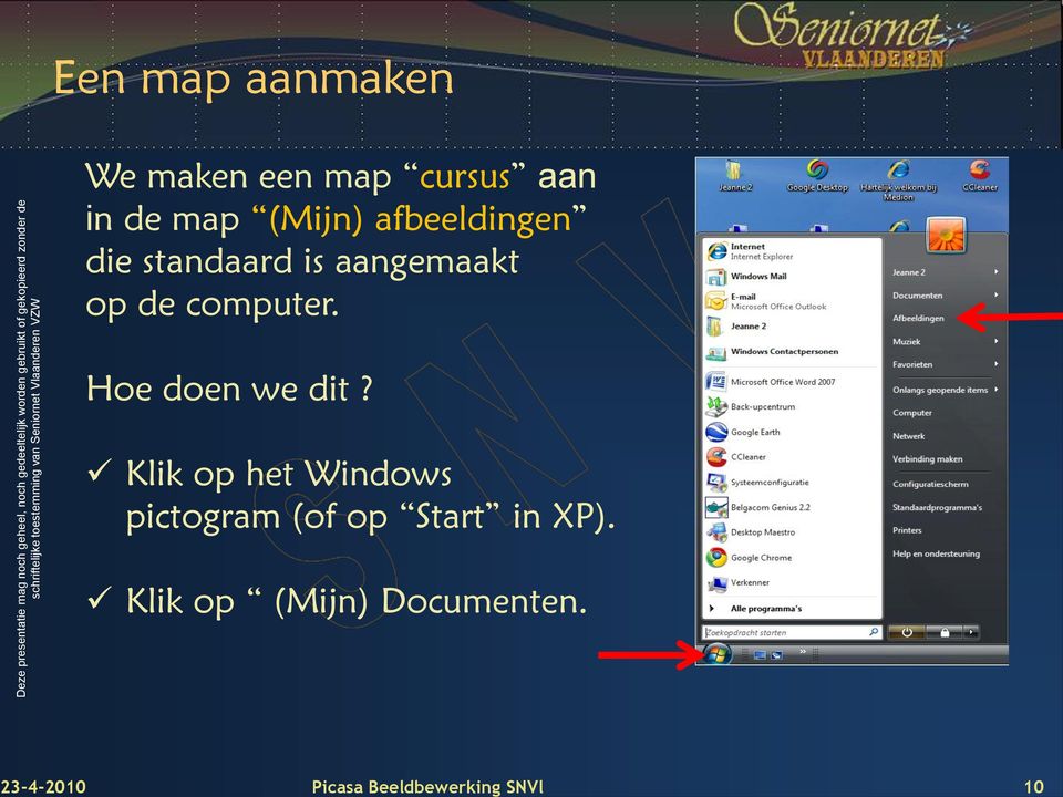 standaard is aangemaakt op de computer. Hoe doen we dit?