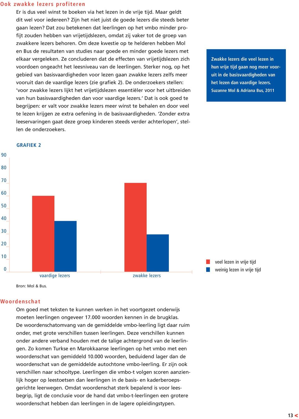 Om deze kwestie op te helderen hebben Mol en Bus de resultaten van studies naar goede en minder goede lezers met elkaar vergeleken.