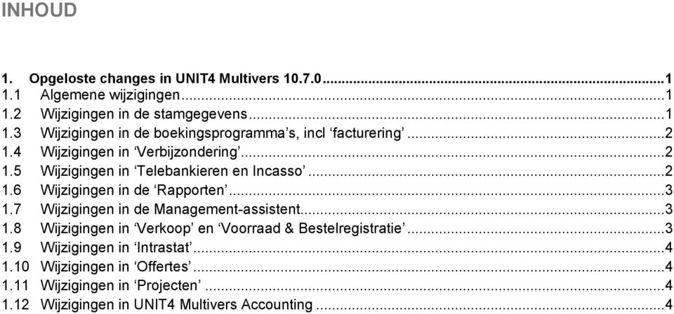 7 Wijzigingen in de Management-assistent... 3 1.8 Wijzigingen in Verkoop en Voorraad & Bestelregistratie... 3 1.9 Wijzigingen in Intrastat... 4 1.