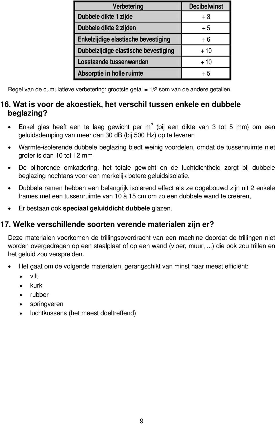 voordelen, omdat de tussenruimte niet groter is dan 10 tot 12 mm De bijhorende omkadering, het totale gewicht en de luchtdichtheid zorgt bij dubbele beglazing nochtans voor een merkelijk betere