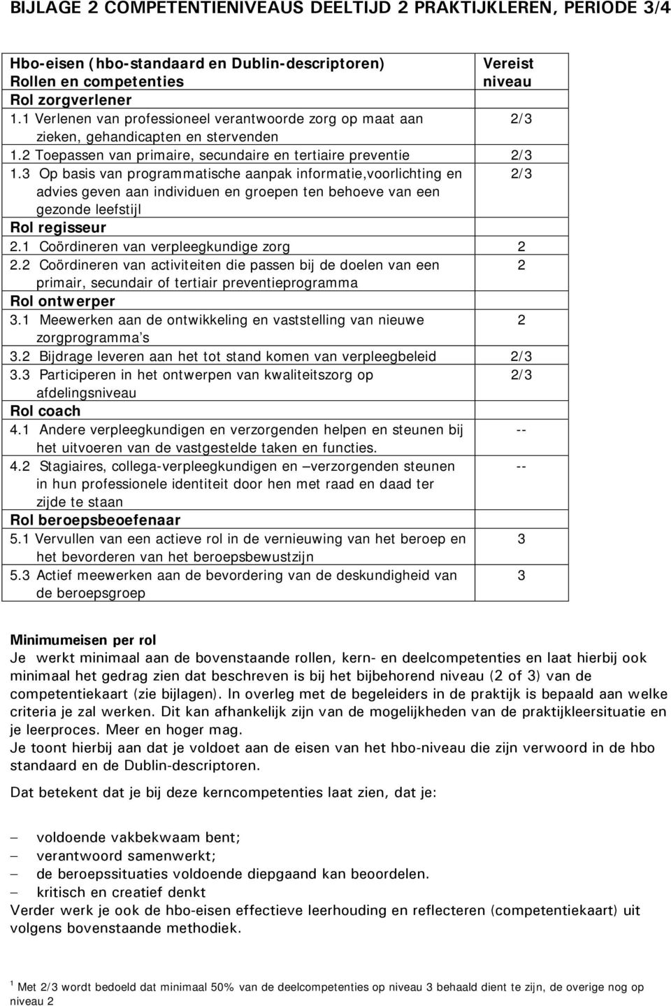 3 Op basis van programmatische aanpak informatie,voorlichting en 2/3 advies geven aan individuen en groepen ten behoeve van een gezonde leefstijl Rol regisseur 2.