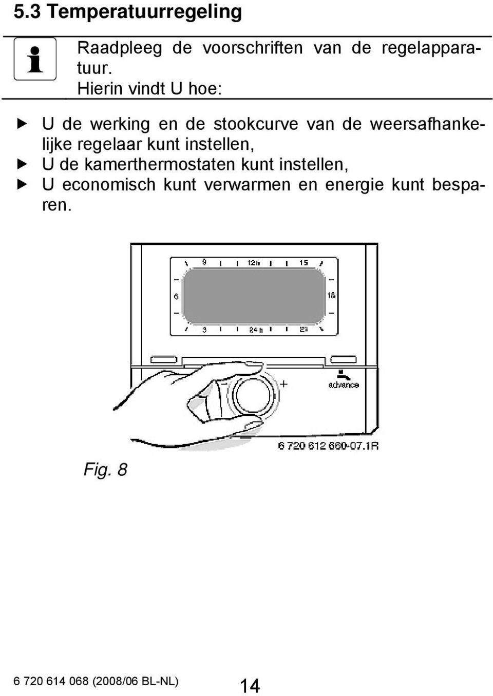 Hierin vindt U hoe: U de werking en de stookcurve van de