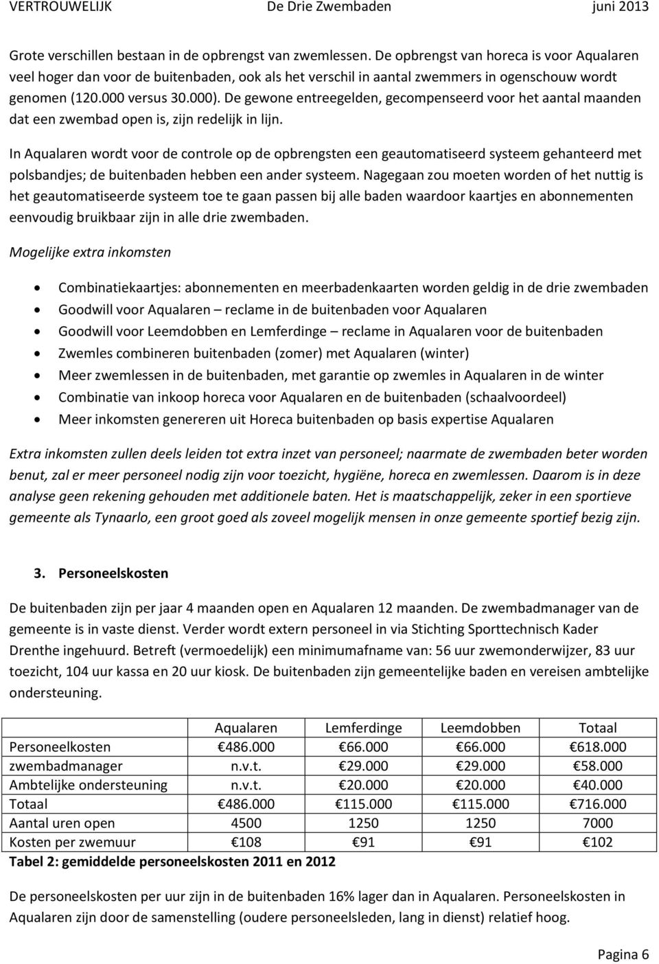 De gewone entreegelden, gecompenseerd voor het aantal maanden dat een zwembad open is, zijn redelijk in lijn.