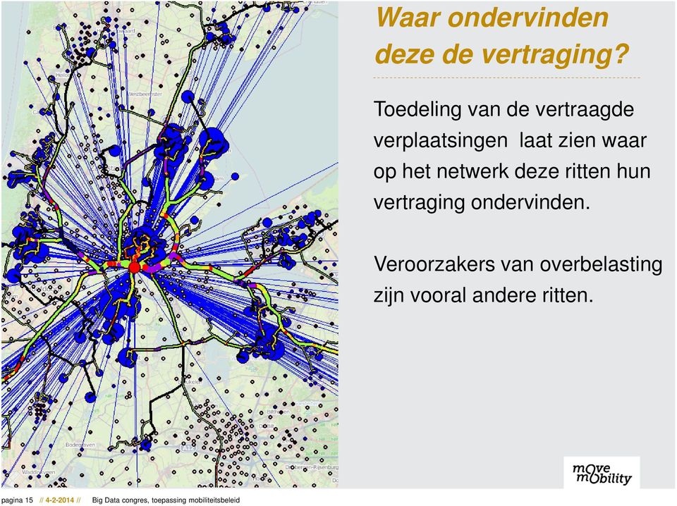 waar op het netwerk deze ritten hun vertraging