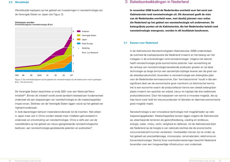 Dit document geeft de visie van de Nederlandse overheid weer, met daarbij plannen voor acties die Nederland op het gebied van nanotechnologie wil ondernemen.