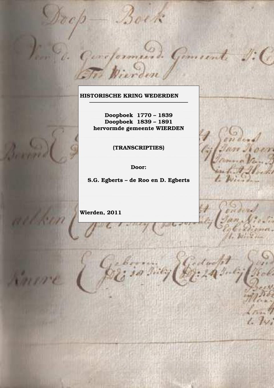 1839 Doopboek 1839 1891 hervormde gemeente WIERDEN