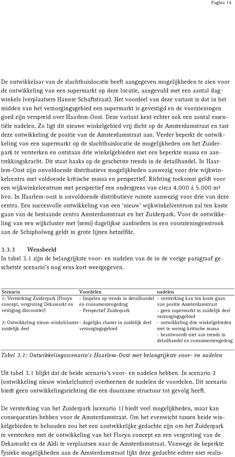 Deze variant kent echter ook een aantal essentiële nadelen. Zo ligt dit nieuwe winkelgebied vrij dicht op de Amsterdamstraat en tast deze ontwikkeling de positie van de Amsterdamstraat aan.