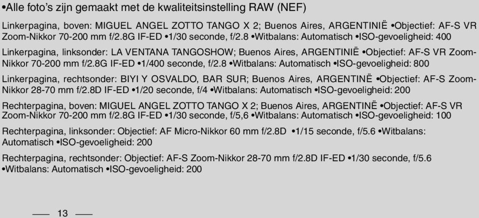 8g IF-ED 1/400 seconde, f/2.8 Witbalans: Automatisch ISO-gevoeligheid: 800 Linkerpagina, rechtsonder: BIYI Y OSVALDO, BAR SUR; Buenos Aires, ARGENTINË Objectief: AF-S Zoom- Nikkor 28-70 mm f/2.