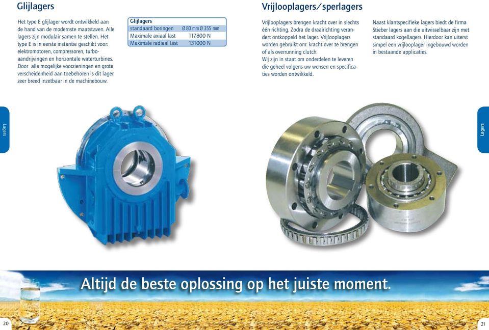 Door alle mogelijke voorzieningen en grote verscheidenheid aan toebehoren is dit lager zeer breed inzetbaar in de machinebouw.