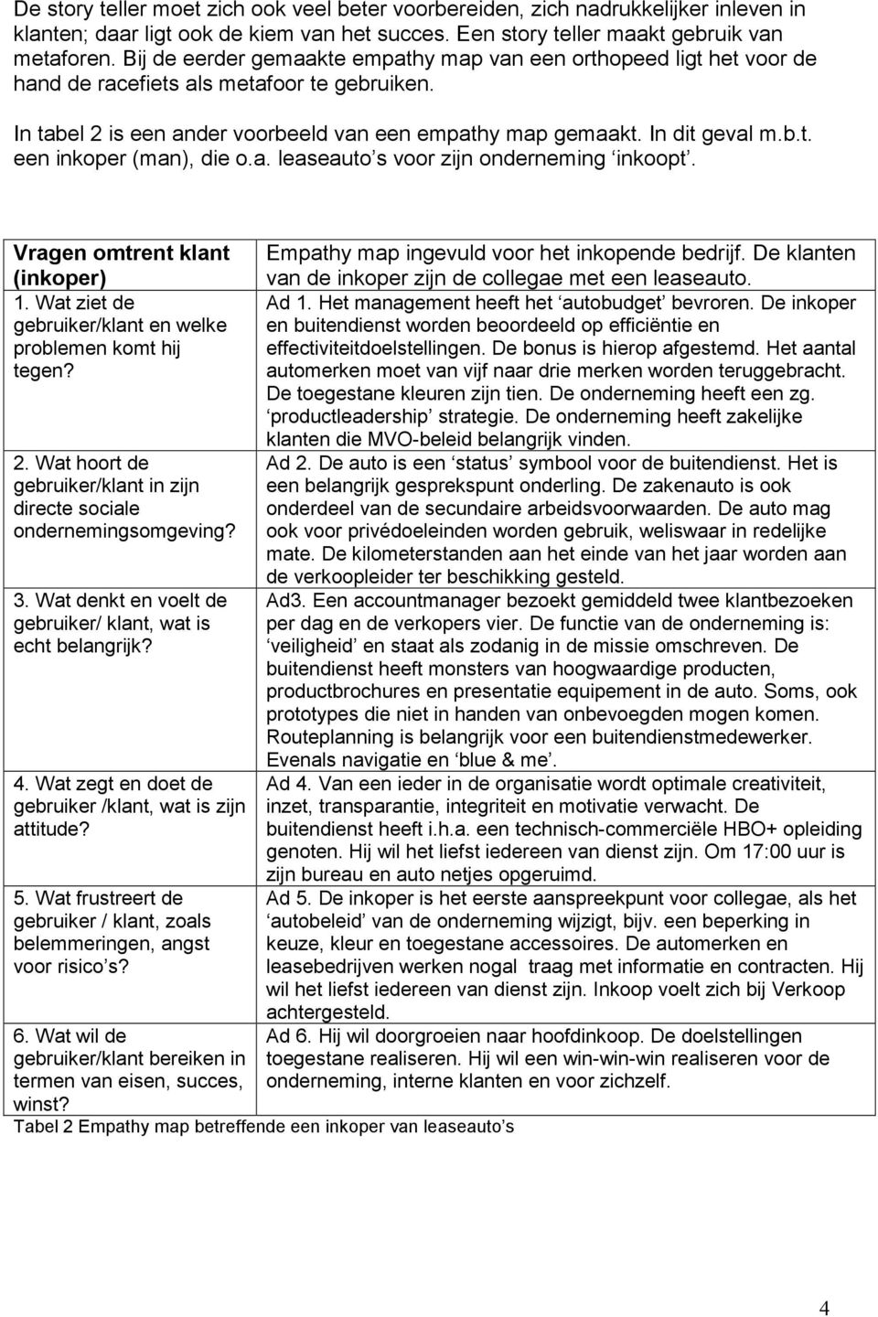 a. leaseauto s voor zijn onderneming inkoopt. Vragen omtrent klant (inkoper) 1. Wat ziet de gebruiker/klant en welke problemen komt hij tegen? 2.