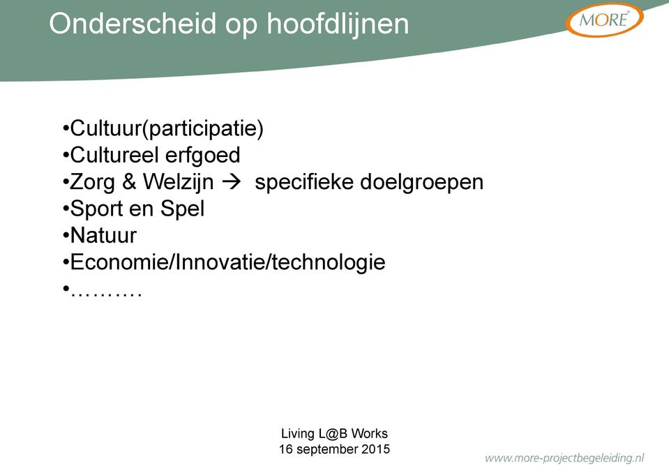 Zorg & Welzijn specifieke doelgroepen