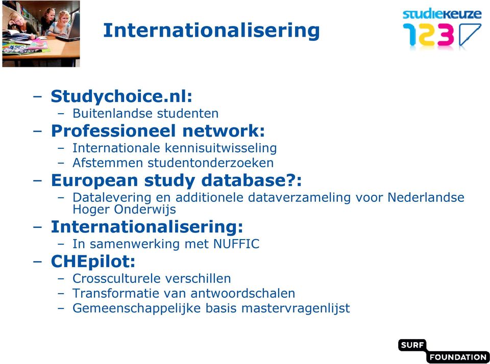 studentonderzoeken European study database?