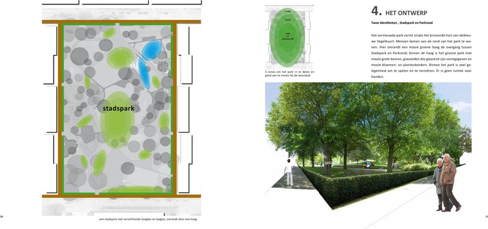 straks het bruisende hart van denieuwe Vogelbuurt. Mensen komen aan de rand van het park te wonen.