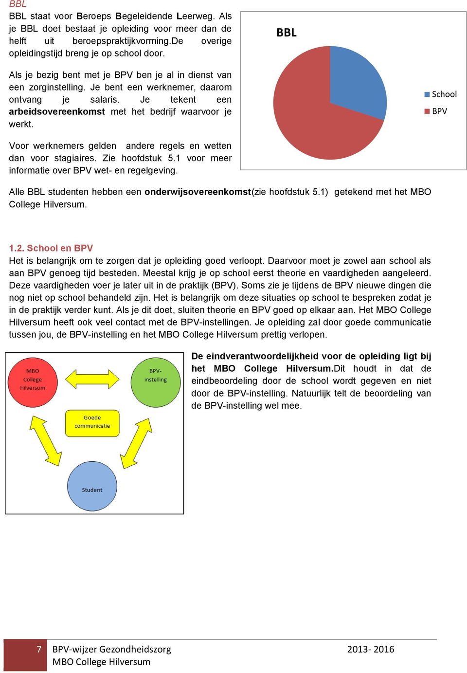 School BPV Voor werknemers gelden andere regels en wetten dan voor stagiaires. Zie hoofdstuk 5.1 voor meer informatie over BPV wet- en regelgeving.