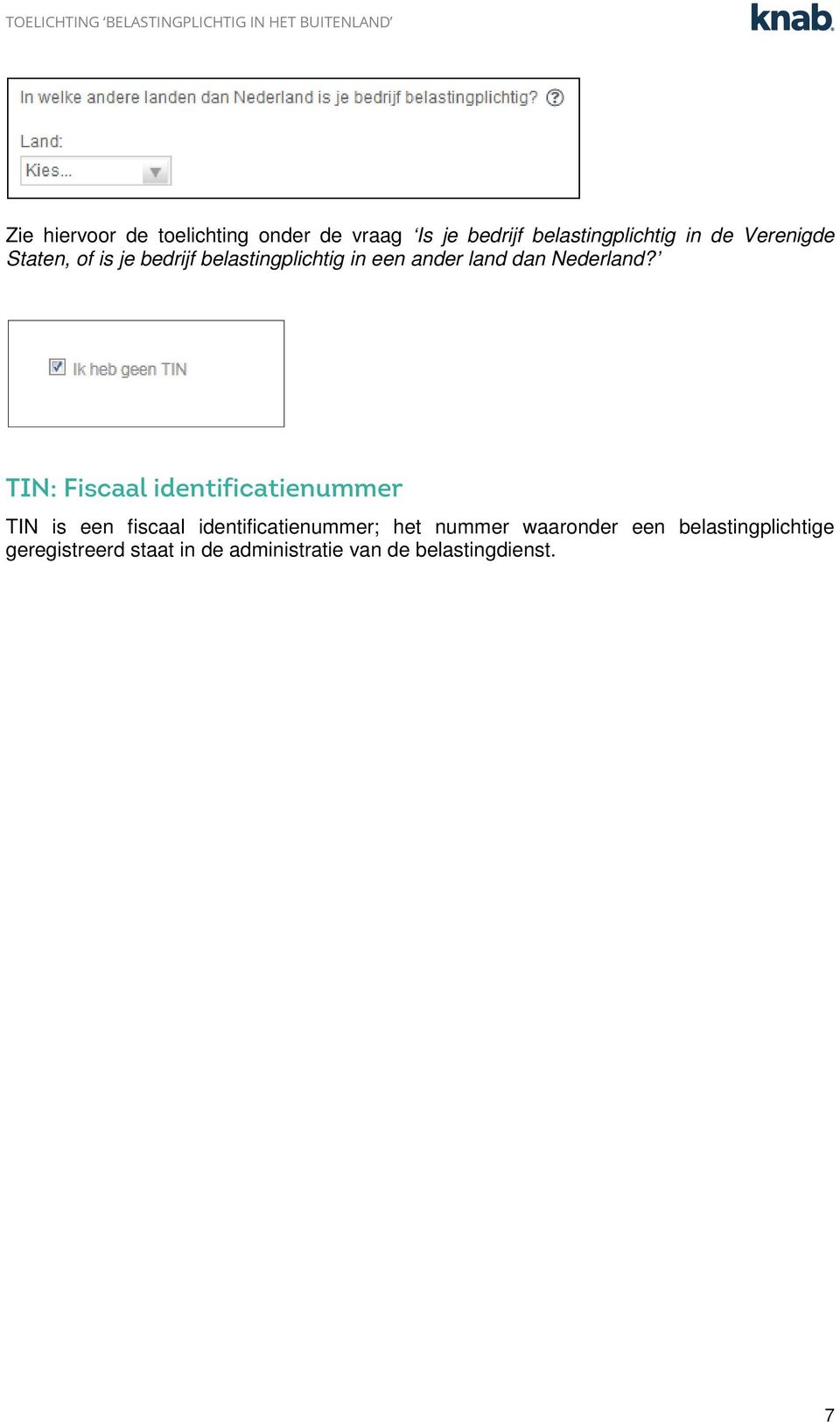 TIN: Fiscaal identificatienummer TIN is een fiscaal identificatienummer; het nummer