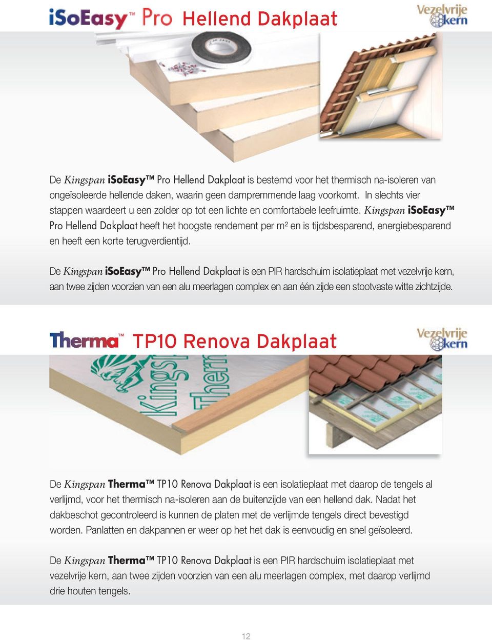 Kingspan isoeasy Pro Hellend Dakplaat heeft het hoogste rendement per m² en is tijdsbesparend, energiebesparend en heeft een korte terugverdientijd.