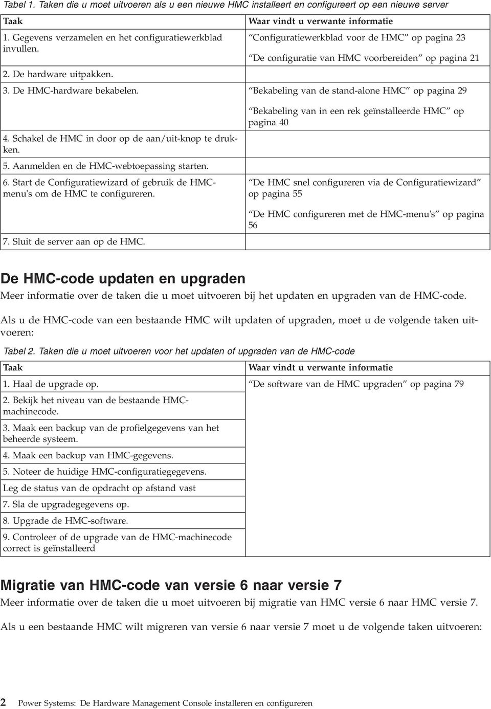 De HMC-hardware bekabelen. Bekabeling van de stand-alone HMC op pagina 29 4. Schakel de HMC in door op de aan/uit-knop te drukken. 5. Aanmelden en de HMC-webtoepassing starten. 6.