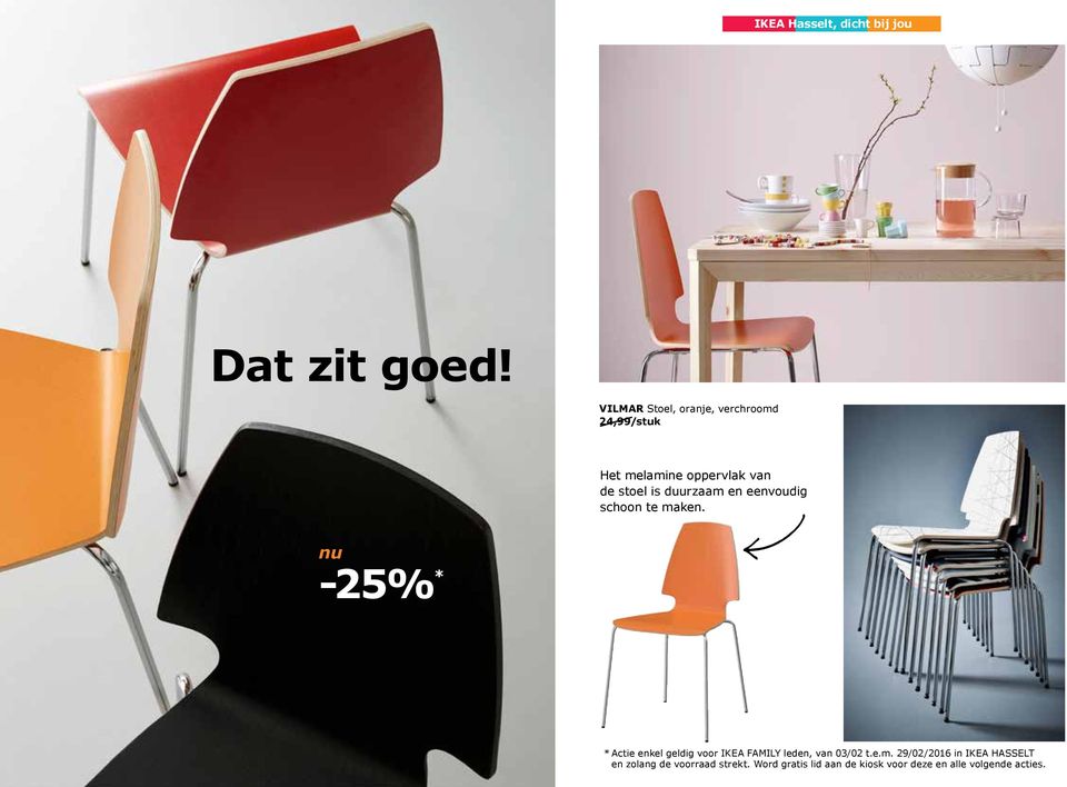 24,99/stuk Het melamine oppervlak van de