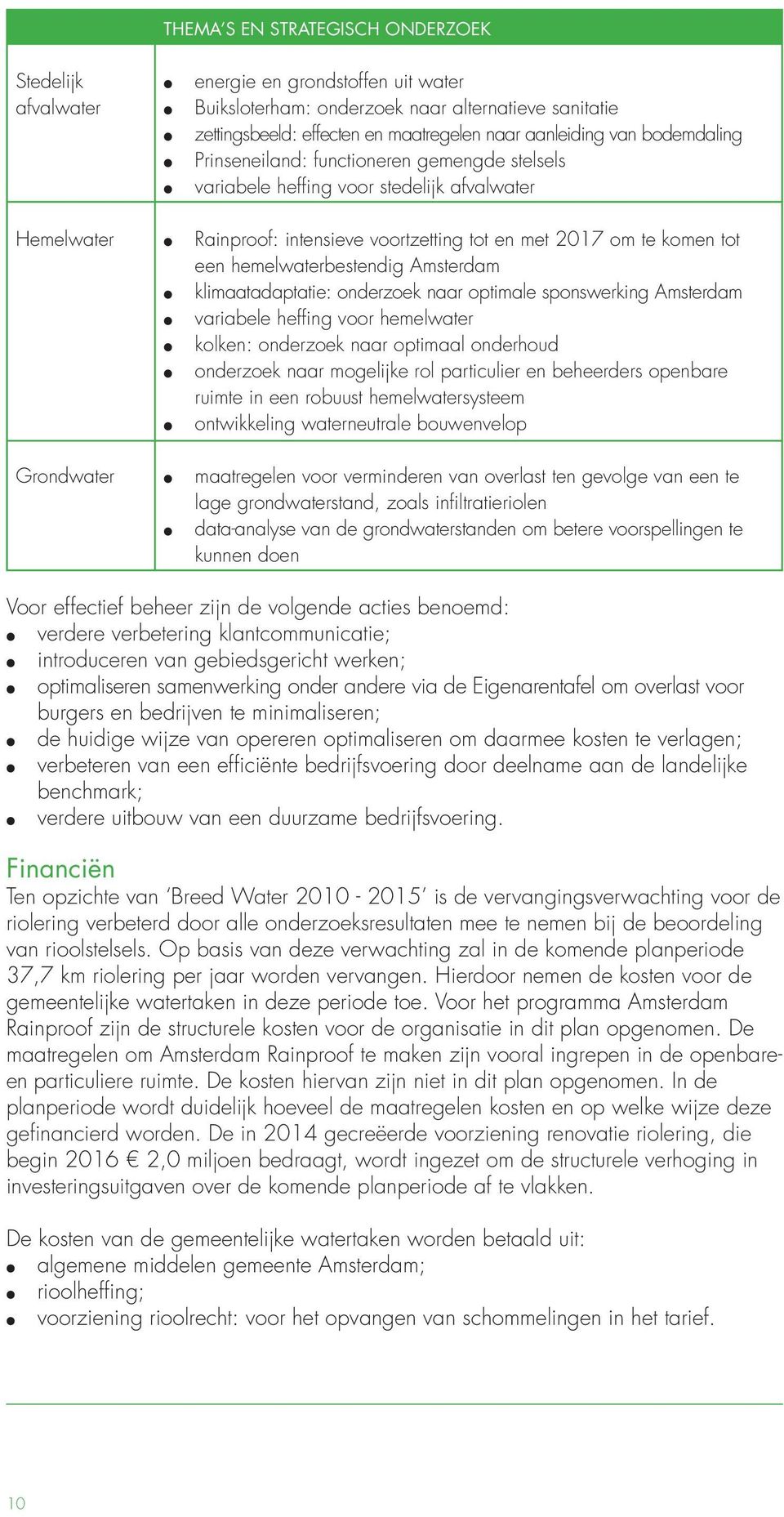 Amsterdam kimaatadaptatie: onderzoek naar optimae sponswerking Amsterdam variabee heffing voor hemewater koken: onderzoek naar optimaa onderhoud onderzoek naar mogeijke ro particuier en beheerders