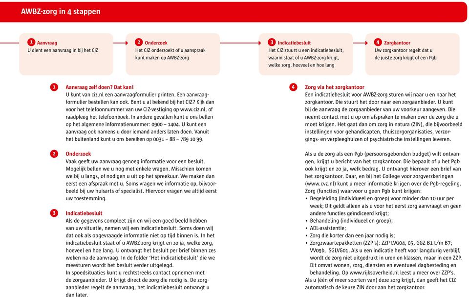 U kunt van ciz.nl een aanvraagformulier printen. Een aanvraagformulier bestellen kan ook. Bent u al bekend bij het CIZ? Kijk dan voor het telefoonnummer van uw CIZ-vestiging op www.ciz.nl, of raadpleeg het telefoonboek.