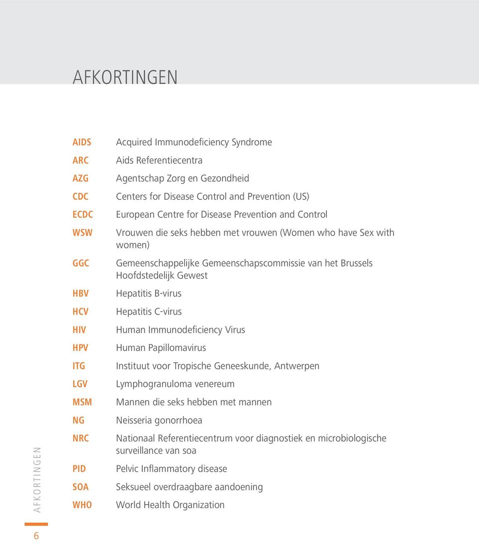 het Brussels Hoofdstedelijk Gewest Hepatitis B-virus Hepatitis C-virus Human Immunodeficiency Virus Human Papillomavirus Instituut voor Tropische Geneeskunde, Antwerpen Lymphogranuloma venereum