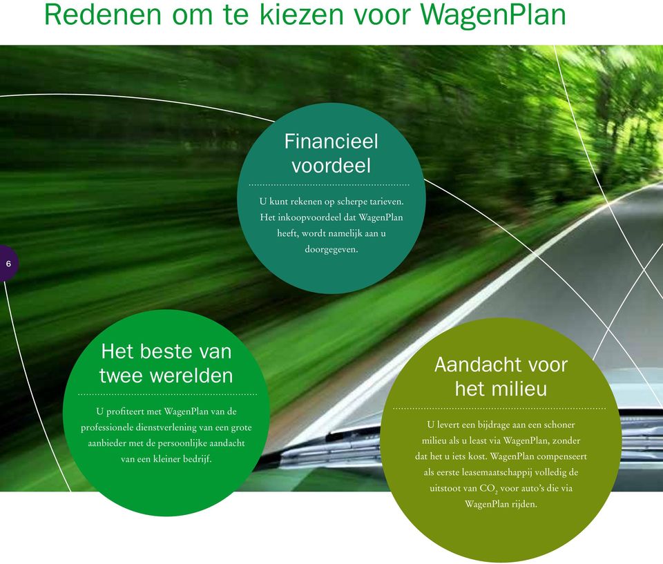 Het beste van twee werelden U profiteert met WagenPlan van de professionele dienstverlening van een grote aanbieder met de persoonlijke aandacht