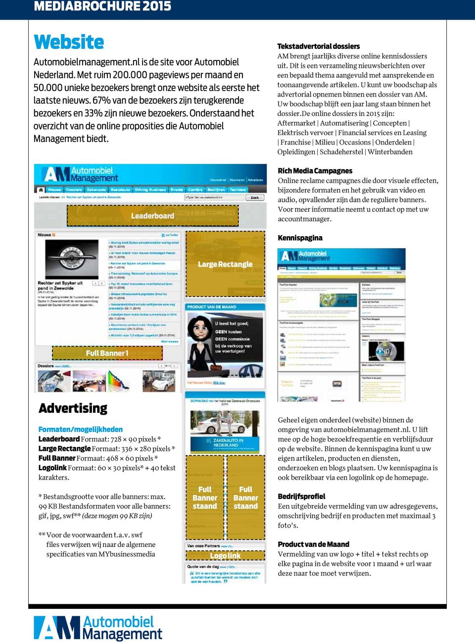 Leaderboard Tekstadvertorial dossiers AM brengt jaarlijks diverse online kennisdossiers uit.