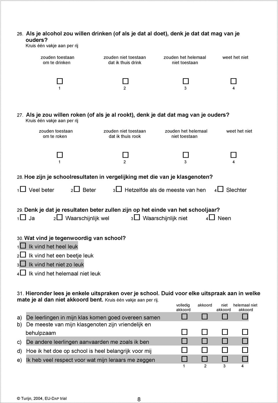 Als je zou willen roken (of als je al rookt), denk je dat dat mag van je ouders?