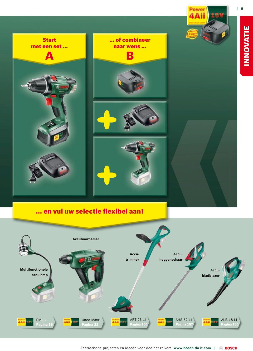 Accuboorhamer bladblazer Accutrimmer Multifunctionele acculamp Accuheggenschaar Accu-