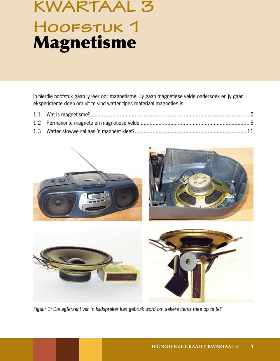 magneties is. 1.1 Wat is magnetisme?... 2 1.2 Permanente magnete en magnetiese velde... 5 1.