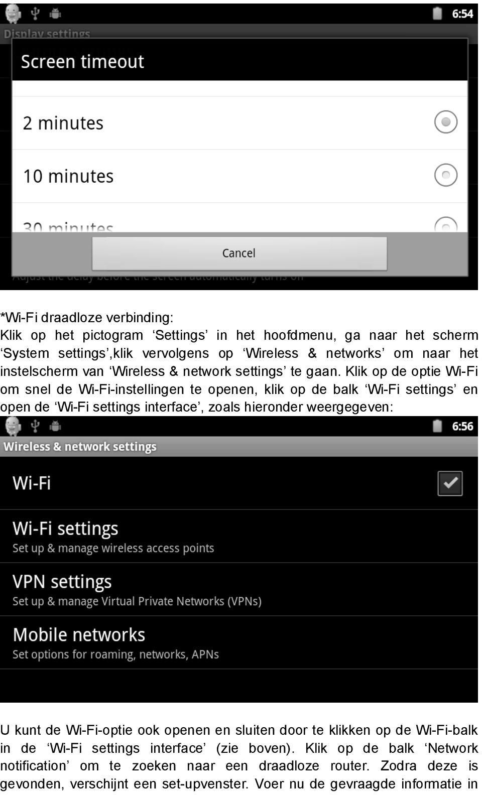 Klik op de optie Wi-Fi om snel de Wi-Fi-instellingen te openen, klik op de balk Wi-Fi settings en open de Wi-Fi settings interface, zoals hieronder weergegeven: U