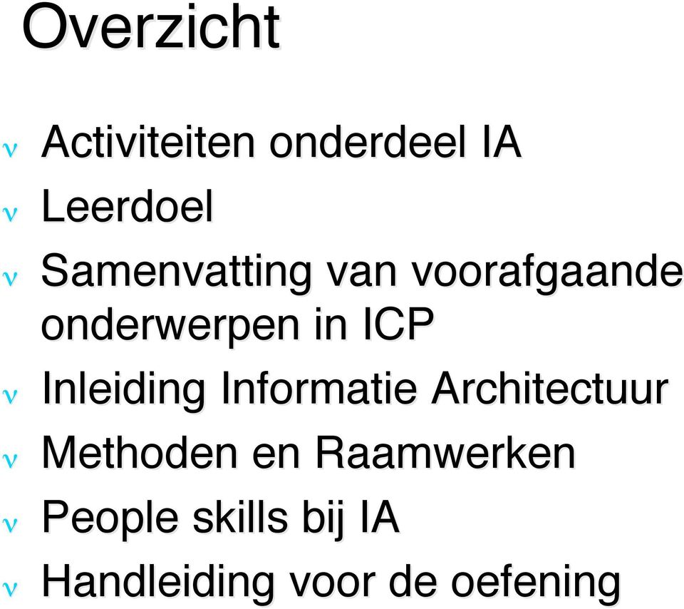 Inleiding Informatie Architectuur Methoden en