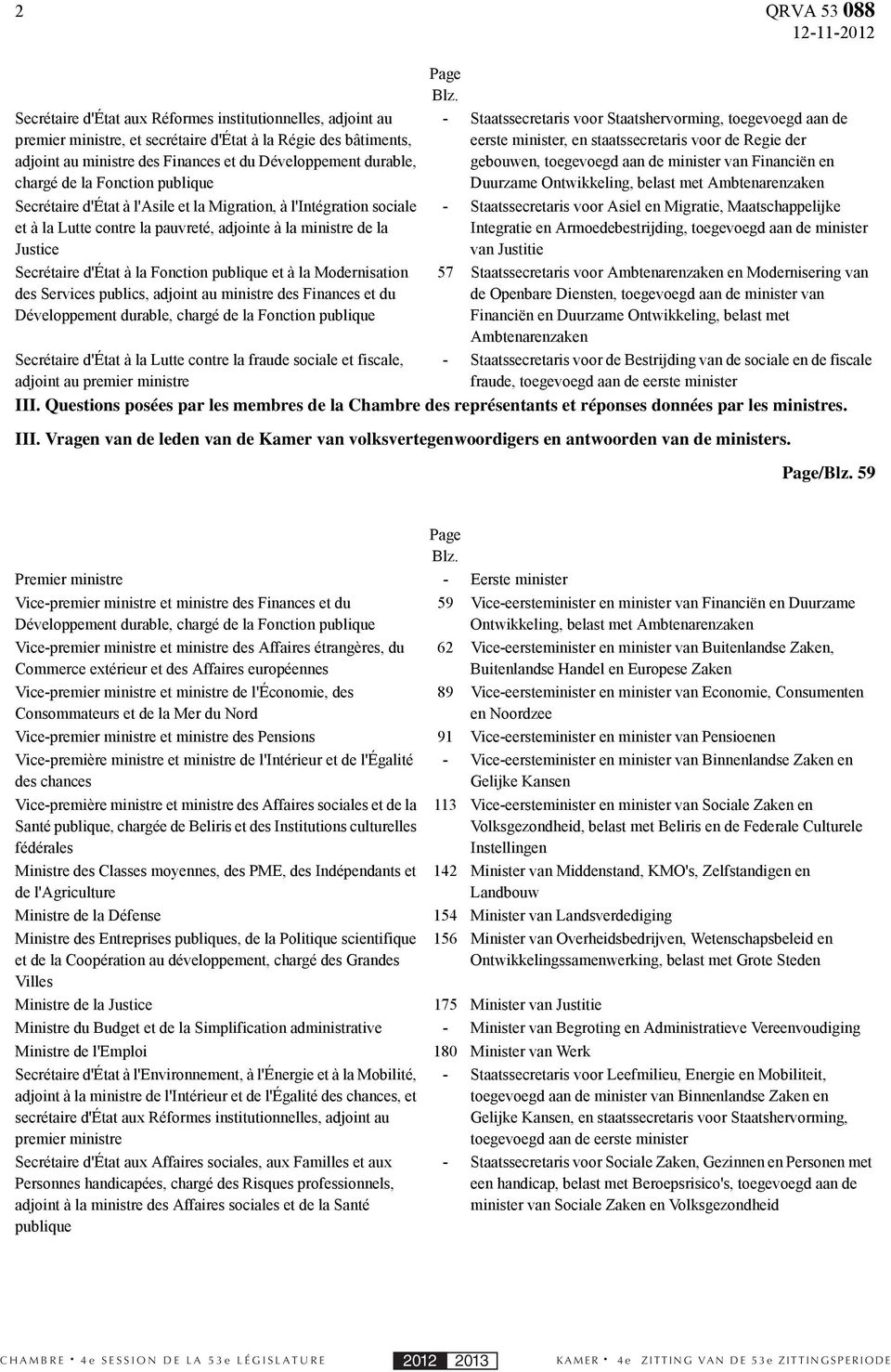 la Fonction publique et à la Modernisation des Services publics, adjoint au ministre des Finances et du Développement durable, chargé de la Fonction publique Page Blz.