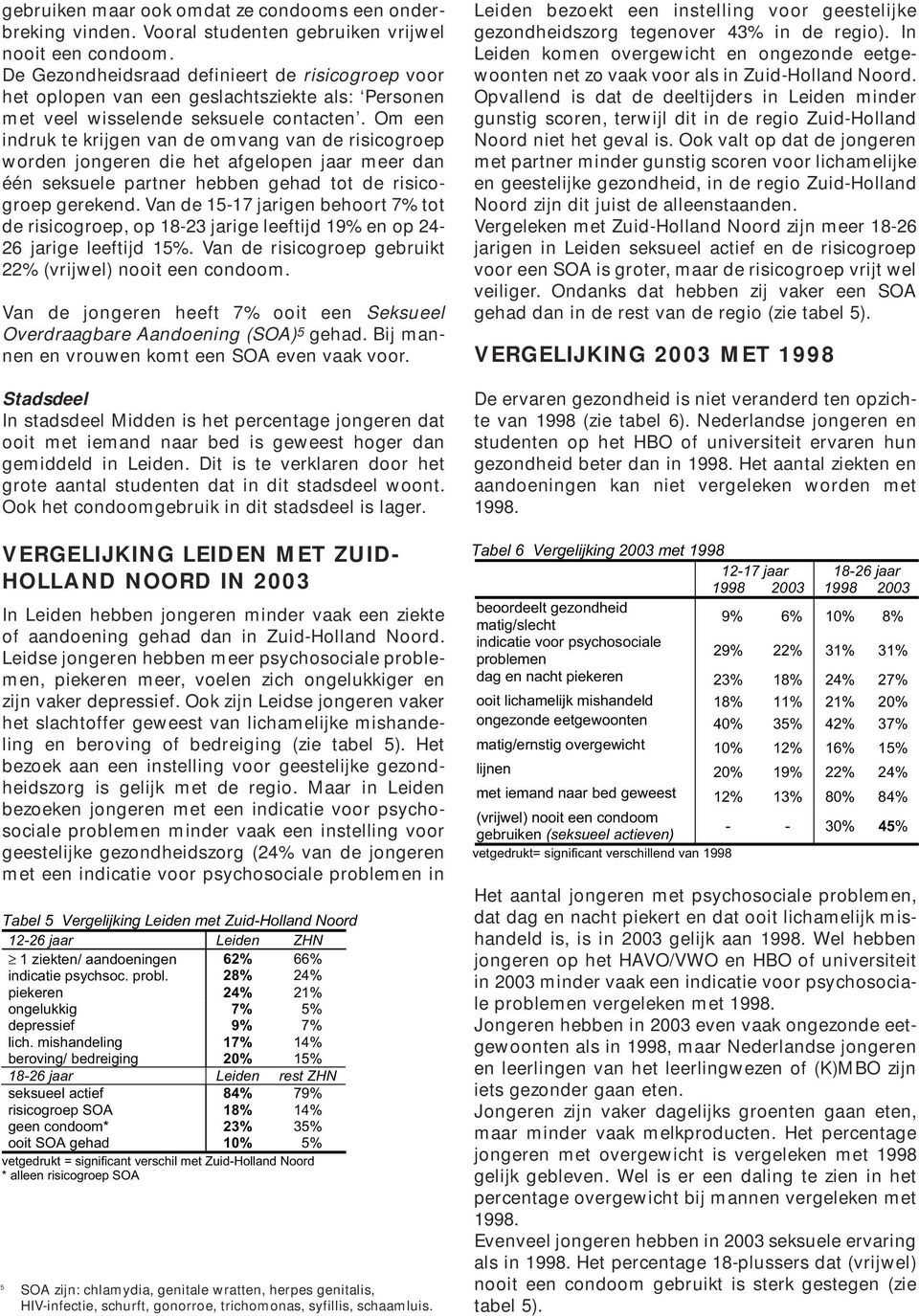 Om een indruk te krijgen van de omvang van de risicogroep worden jongeren die het afgelopen jaar meer dan één seksuele partner hebben gehad tot de risicogroep gerekend.